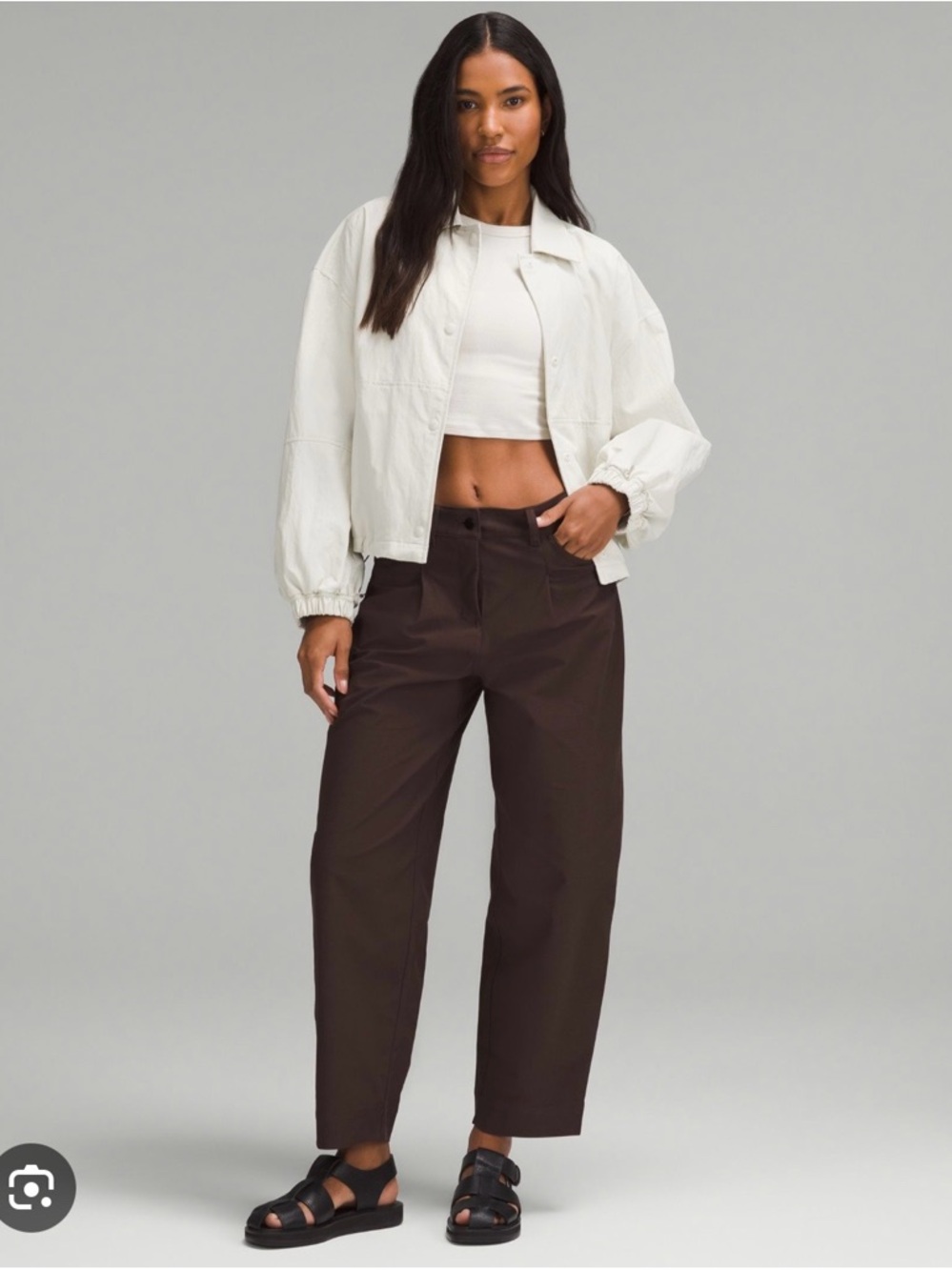 lululemon athletica City Sleek 5-Pocket Barrel-Leg Pant - Brown - Picture 2 of 7